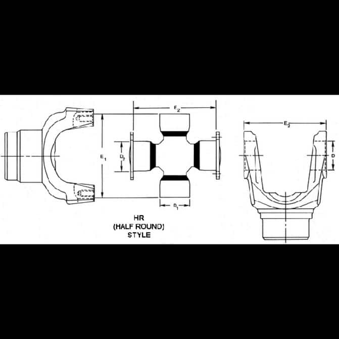Spicer 1760 Series Half Round Greaseable Universal Joint
